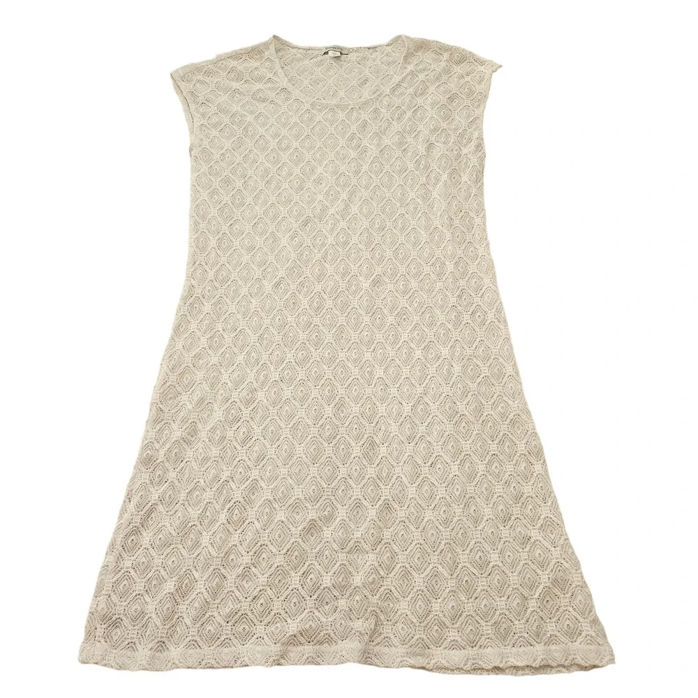 Garnet Hill Women's White Short Sleeve Swimsuit Dress Cover Up.‎ Size S